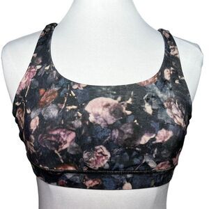 Peony multi Print Cottagecore Athleisure Lululemon Energy Bra Nulux